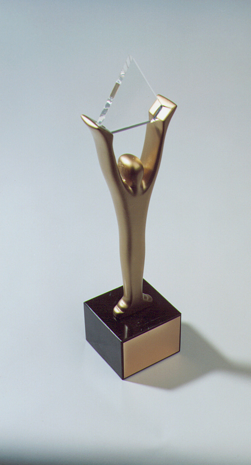 the stevies international business awards trophy